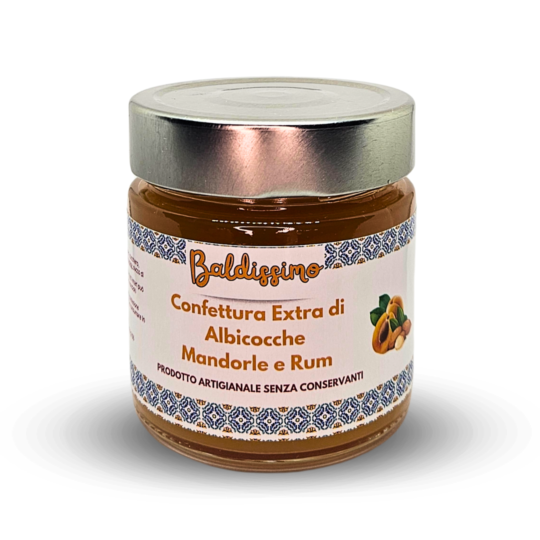 Confettura Extra di Albicocche Mandorle e Rum