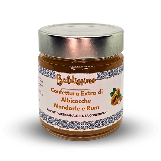 Confettura Extra di Albicocche Mandorle e Rum