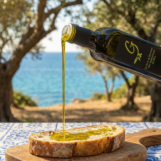 fetta di pane con olio evo