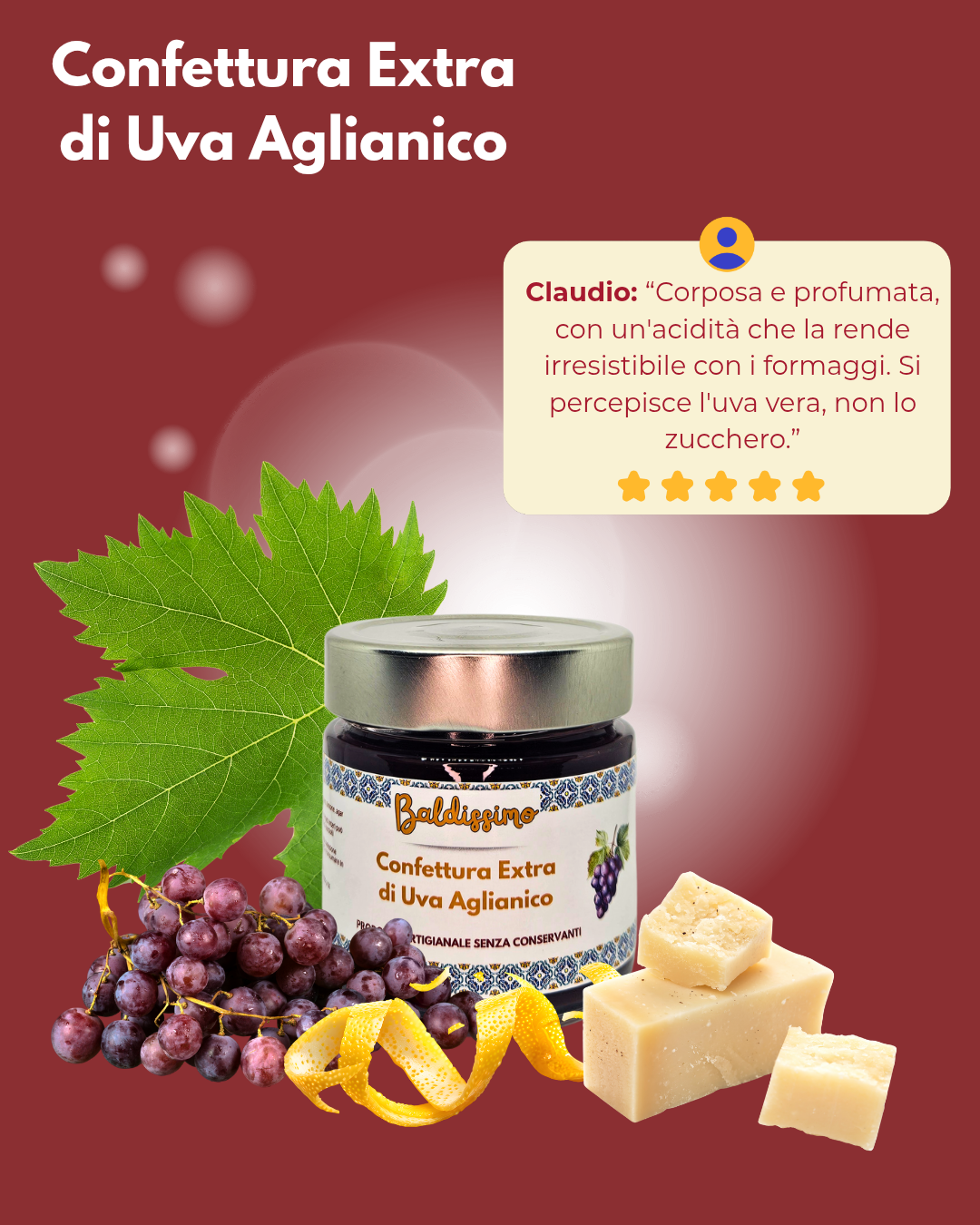Confettura Extra di Uva Aglianico Artigianale | Baldissimo